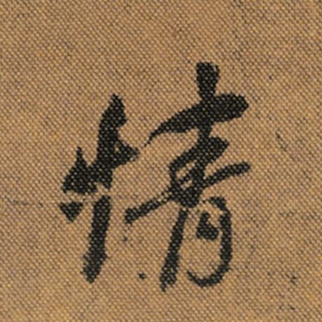 字：情 书法家：王羲之 作品：《兰亭序》褚遂良临