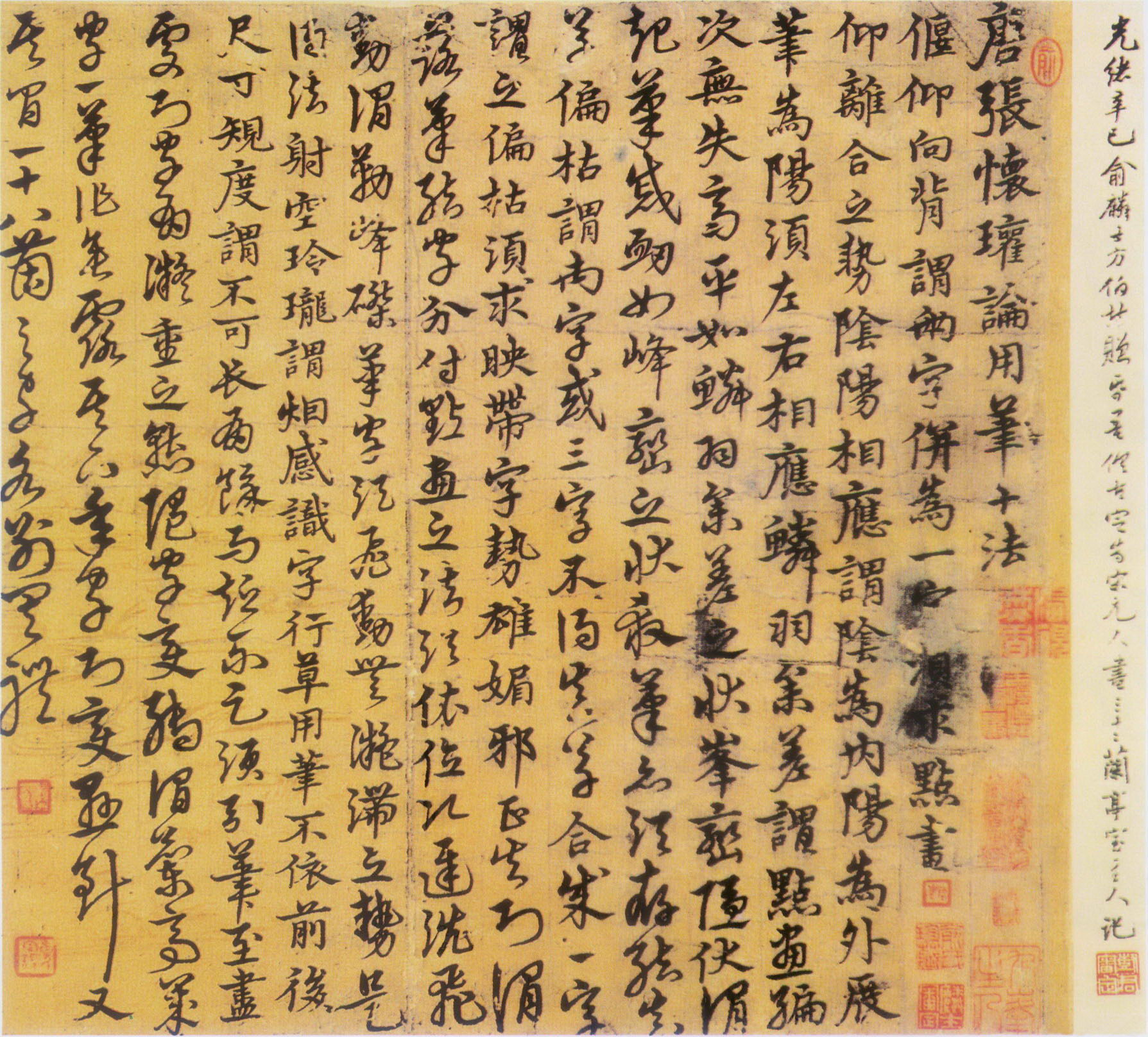 宋克《唐张怀瓘论用笔..